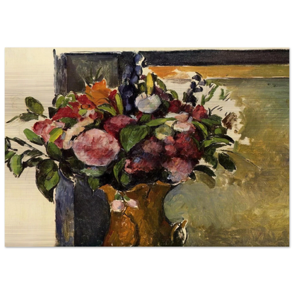 Flowers in a Vase - Paul Cézanne Brushed Aluminum Print - 70x100 cm / 28x40 inches | Paul Cézanne Aluminum Print | Paul Cézanne Prints