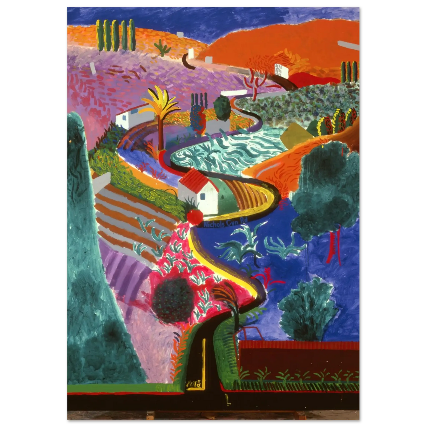 David Hockney - David Hockney Wall art - 50x70 cm / 20x28 inches - Premium Wooden Framed Poster With Fine Art Paper - Wood frame