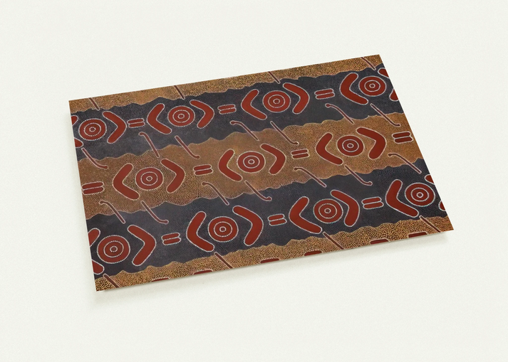 Men's Dreaming - Native Art By Clifford Possum Tjapaltjarri Pack of 10 Post Cards | Clifford Possum Tjapaltjarri Post Cards | A6 (10.5 x 14.8 cm) - 4.1 x 5.8 inches