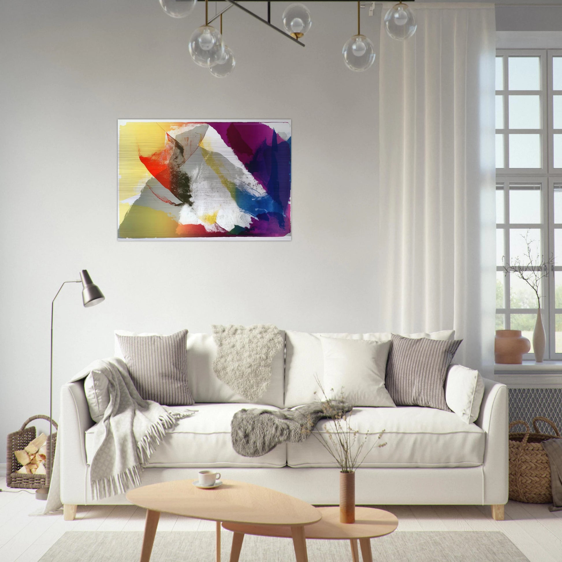Abstract Composition - Paul Jenkins Brushed Aluminum Print - 70x100 cm / 28x40 inches | Paul Jenkins Aluminum Print | Paul Jenkins Prints