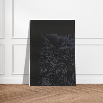 STUDY FOR AN UNTITLED PRINT WHITE ON BLACK 1982 - Lee Bontecou Brushed Aluminum Print - 70x100 cm / 28x40 inches | Lee Bontecou Aluminum Print | Lee Bontecou Prints