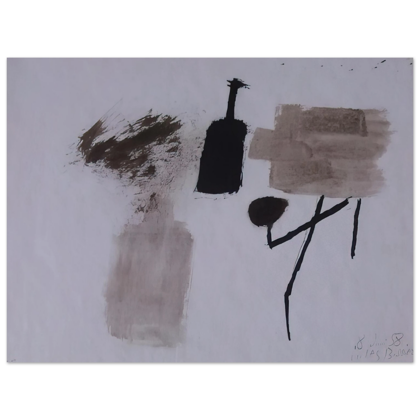 Julius Bissier - 8.7.58  75x100 cm / 30x40inches Fine Art Poster