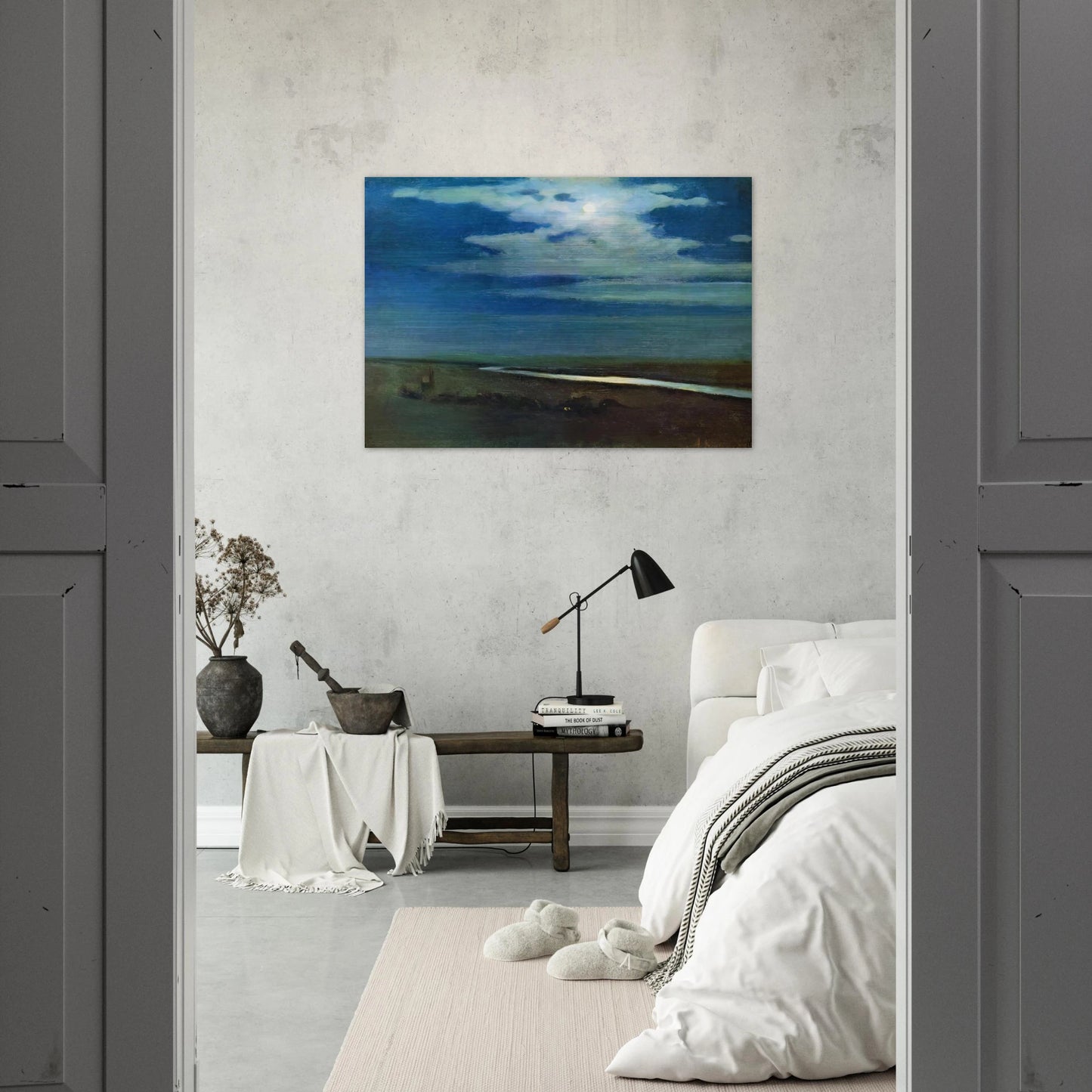 Night - Arkhyp Kuindzhi Brushed Aluminum Print - 70x100 cm / 28x40 inches | Arkhyp Kuindzhi Aluminum Print | Arkhyp Kuindzhi Prints