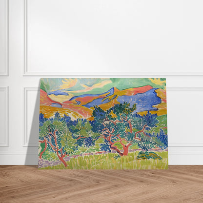 MOUNTAINS AT COLLIOURE 1905 - Andre Derain Brushed Aluminum Print - 70x100 cm / 28x40 inches | Andre Derain Aluminum Print | Andre Derain Prints