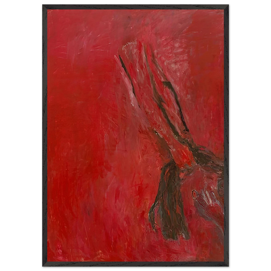 MAGGIE S PONYTAIL 1993 - Susan Rothenberg 70x100 cm / 28x40 inches Framed Art Print – Black Wooden Frame