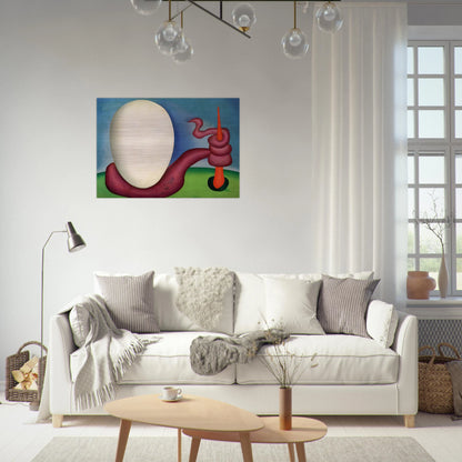 The Egg - Tarsila do Amaral Brushed Aluminum Print - 70x100 cm / 28x40 inches | Tarsila do Amaral Aluminum Print | Tarsila do Amaral Prints