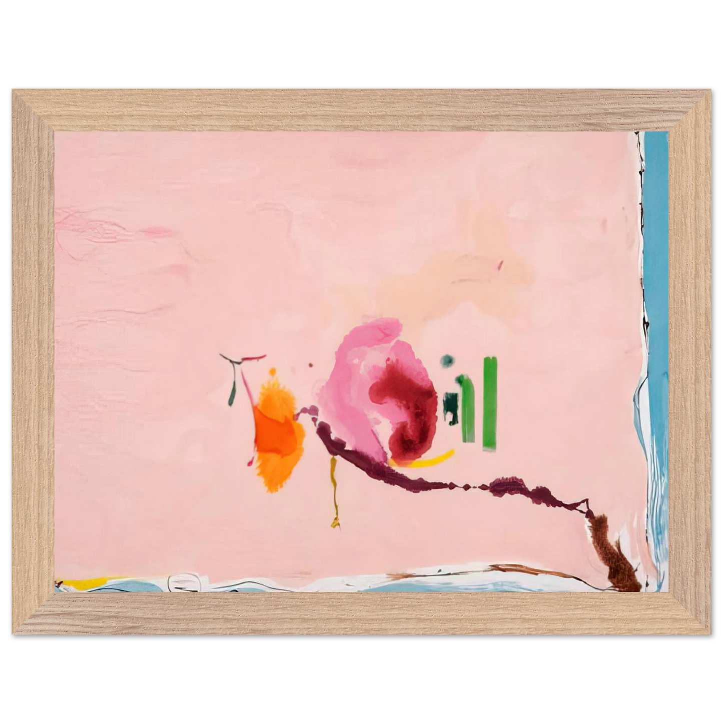 Helen Frankenthaler - Flirt - 1995 Wall art - A3 (29.7 x 42  cm) - Premium Wooden Framed Poster With Fine Art Paper - White frame