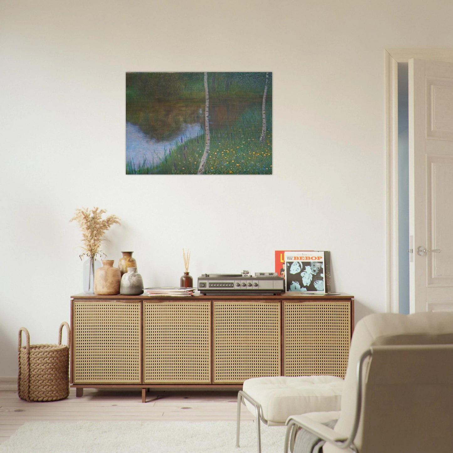 LAKESIDE WITH BIRCH TREES 1901 - Gustav Klimt Brushed Aluminum Print - 70x100 cm / 28x40 inches | Gustav Klimt Aluminum Print | Gustav Klimt Prints
