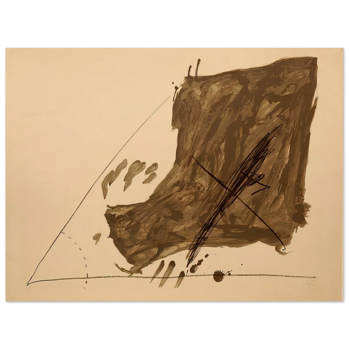 Antoni Tapies - ANGLE ET TACHES 1968  75x100 cm / 30x40inches Fine Art Poster