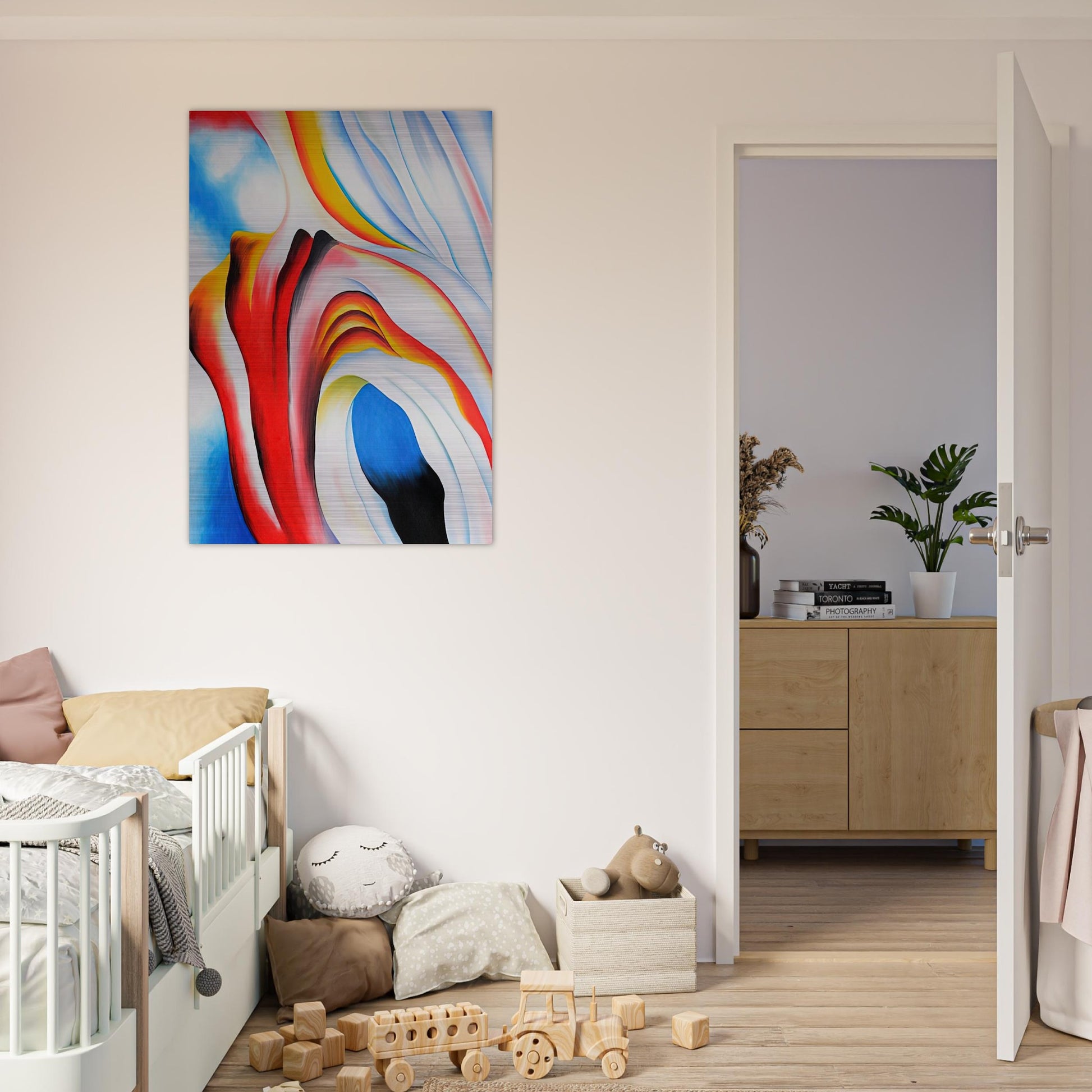 Music Pink and Blue - Georgia O'Keeffe Brushed Aluminum Print - 70x100 cm / 28x40 inches | Georgia O'Keeffe Aluminum Print | Georgia O'Keeffe Prints