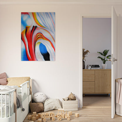 Music Pink and Blue - Georgia O'Keeffe Brushed Aluminum Print - 70x100 cm / 28x40 inches | Georgia O'Keeffe Aluminum Print | Georgia O'Keeffe Prints