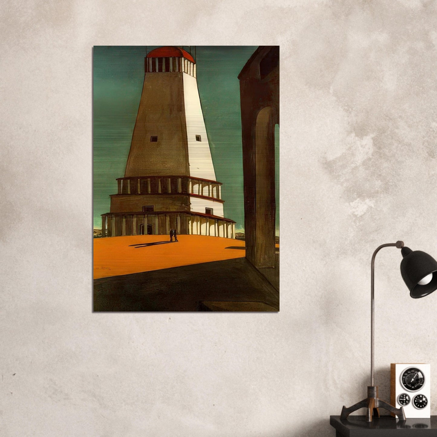 THE NOSTALGIA OF THE INFINITE 1913 - Giorgio de Chirico Brushed Aluminum Print - 70x100 cm / 28x40 inches | Giorgio de Chirico Aluminum Print | Giorgio de Chirico Prints