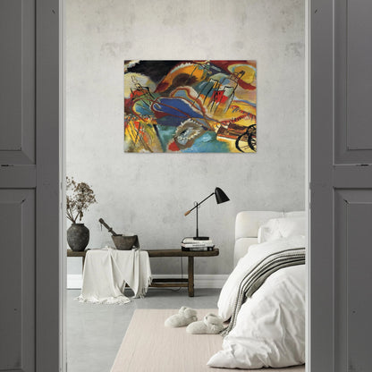 IMPROVISATION 30 CANNONS 1913 - Wassily Kandinsky Brushed Aluminum Print - 70x100 cm / 28x40 inches | Wassily Kandinsky Aluminum Print | Wassily Kandinsky Prints