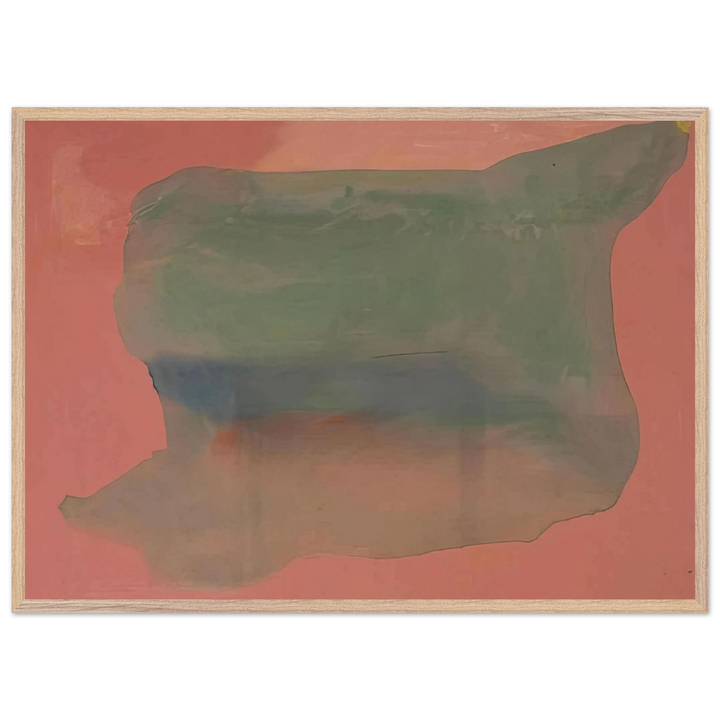 Helen Frankenthaler - Yearning - 1973 Wall art - A2 (42 x 59.4  cm) - Premium Wooden Framed Poster With Fine Art Paper-canvas - White frame