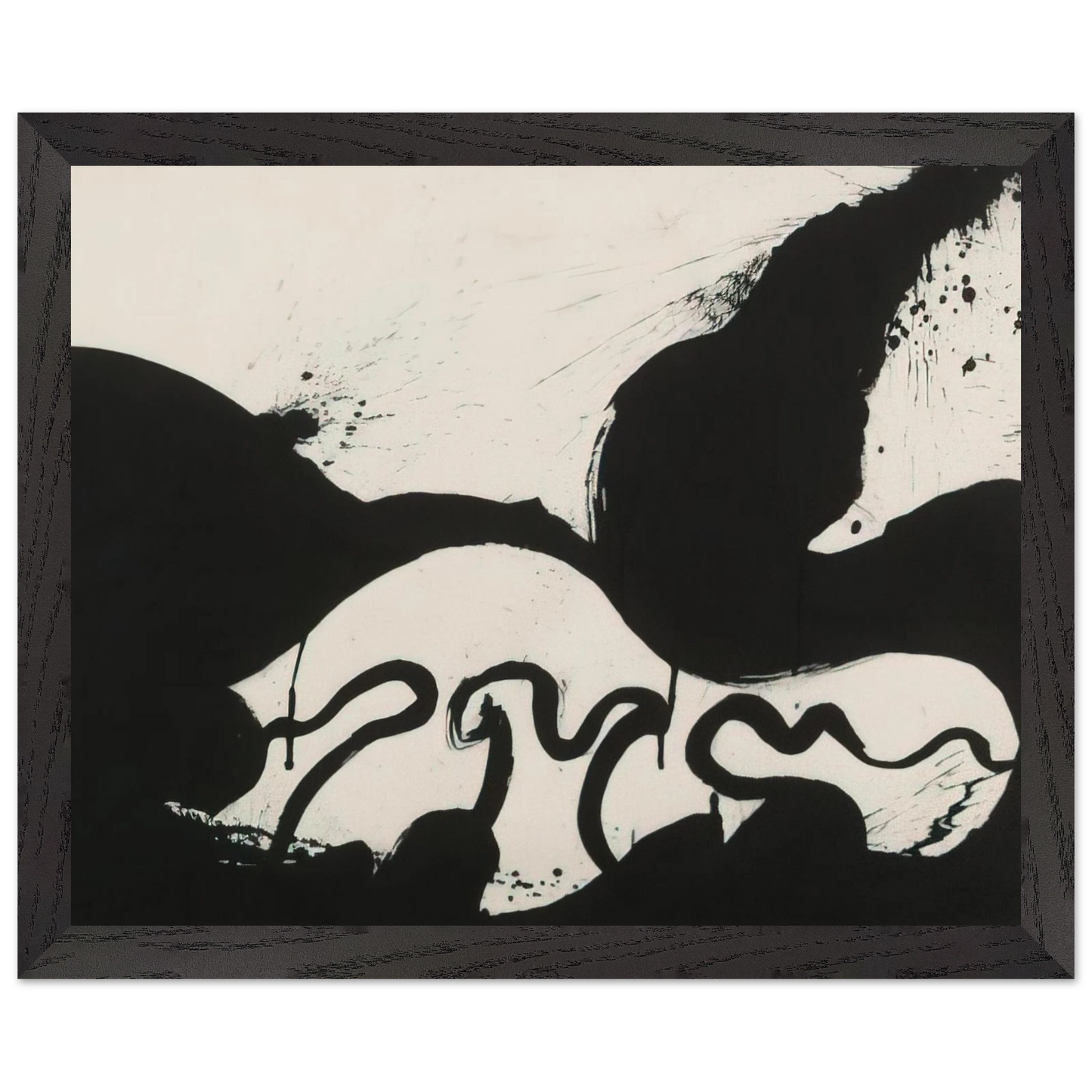 Helen Frankenthaler - Untitled - 1973 Wall art - 27x35 cm / 11x14 inches - Premium Wooden Framed Poster With Fine Art Paper-canvas - Black frame