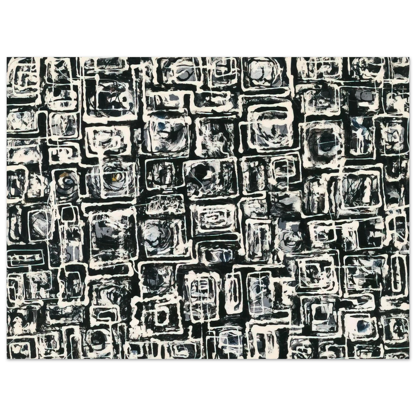 Lee Krasner - White Squares  75x100 cm / 30x40inches Fine Art Poster