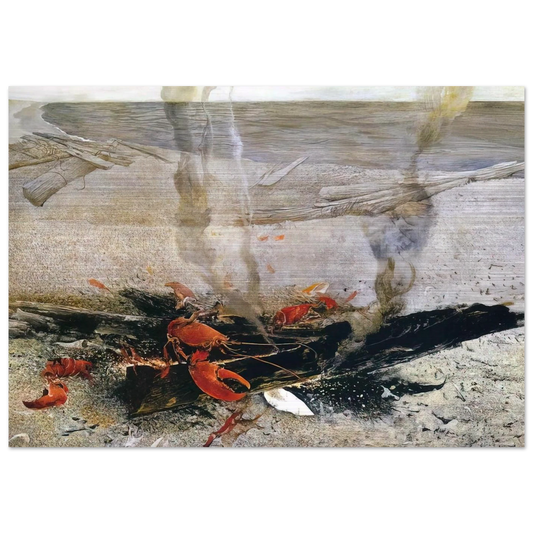 EMBERS 2000 - Andrew Wyeth Brushed Aluminum Print - 70x100 cm / 28x40 inches | Andrew Wyeth Aluminum Print | Andrew Wyeth Prints