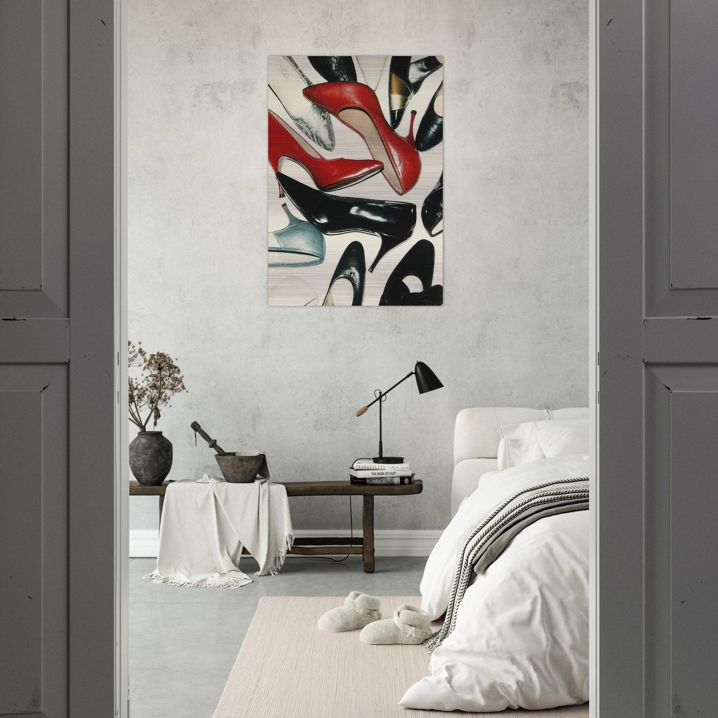 Shoes - Andy Warhol Brushed Aluminum Print - 70x100 cm / 28x40 inches | Andy Warhol Aluminum Print | Andy Warhol Prints