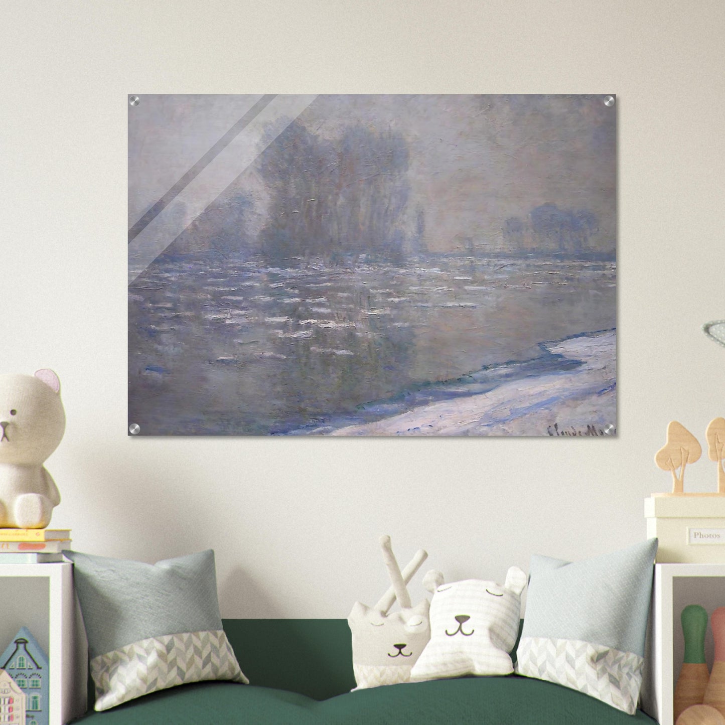 Ice Floes, Misty Morning - claude monet Acrylic Print - 70x100 cm / 28x40″ inches