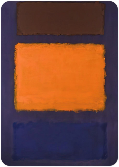 Brown, Orange, Blue on Maroon - c.1963  United States By Mark Rothko Pack of 10 Post Cards | Mark Rothko Post Cards | A6 (10.5 x 14.8 cm) - 4.1 x 5.8 inches
