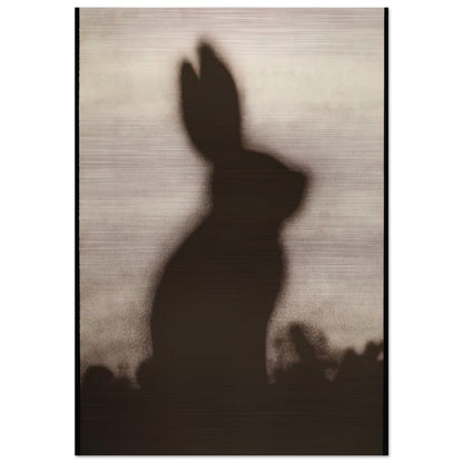 RABBIT 1986 - Edward Ruscha Brushed Aluminum Print - 70x100 cm / 28x40 inches | Edward Ruscha Aluminum Print | Edward Ruscha Prints