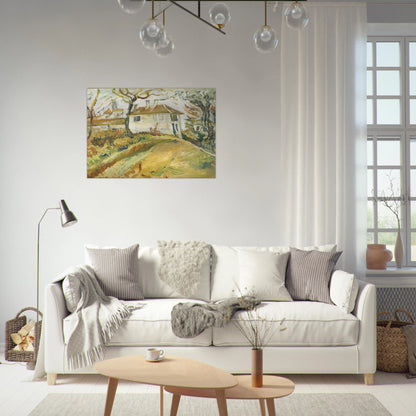 WHITE HOUSE ON A HILL - Chaim Soutine Brushed Aluminum Print - 70x100 cm / 28x40 inches | Chaim Soutine Aluminum Print | Chaim Soutine Prints