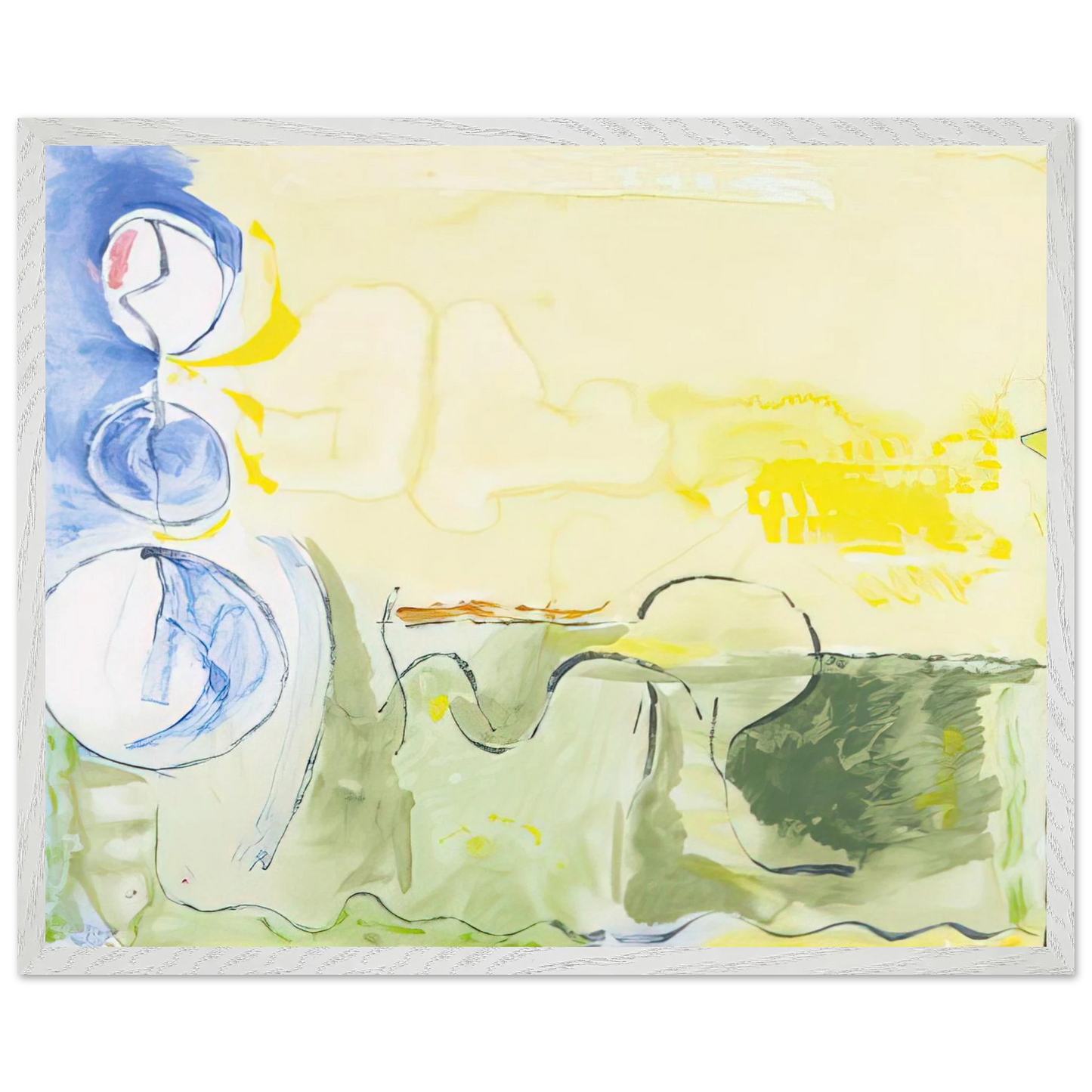 Helen Frankenthaler - Flotilla - 2006 Wall art - 45x60 cm / 18x24 inches - Premium Wooden Framed Poster With Fine Art Paper-canvas - Black frame