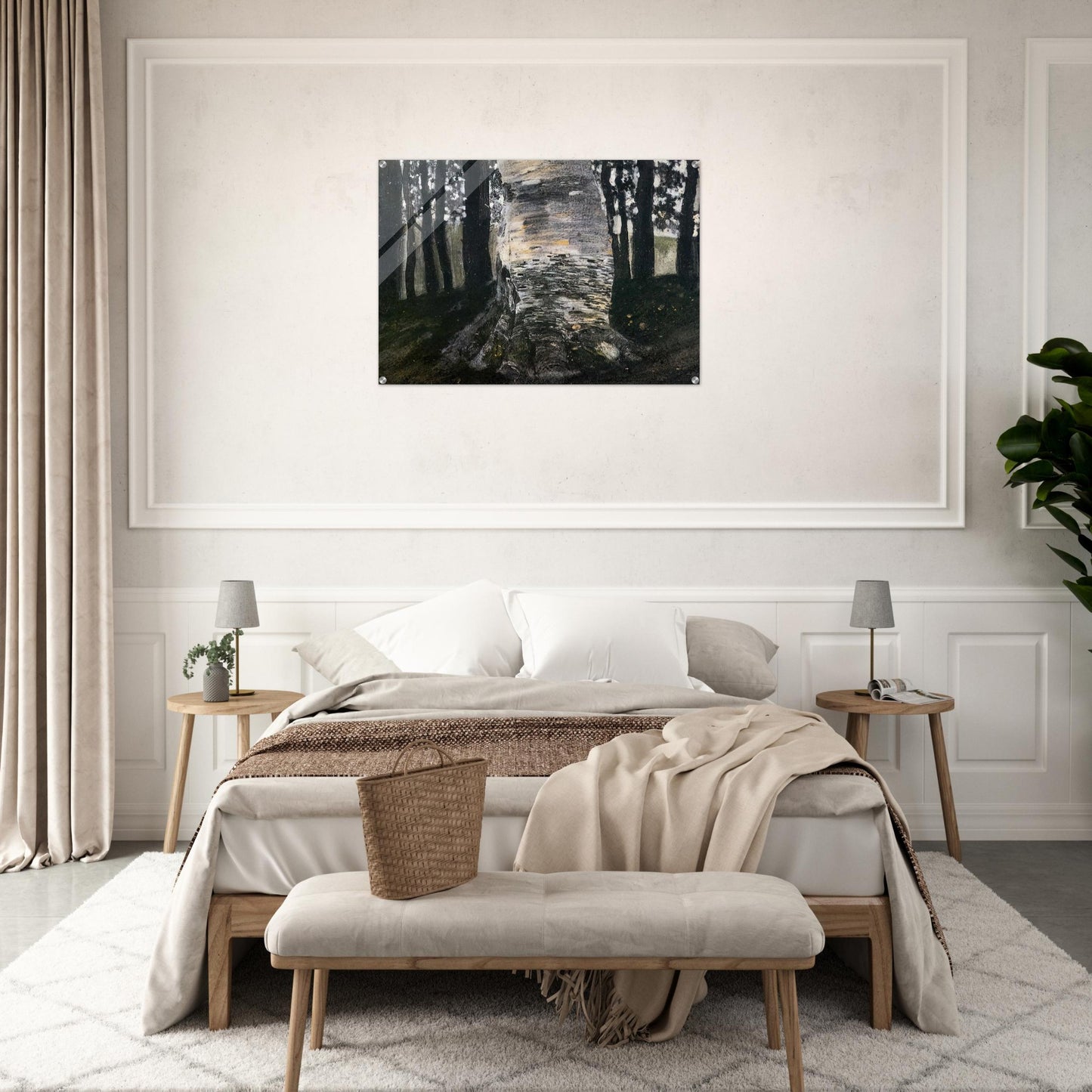 BIRCH IN A FOREST - Gustav Klimt Acrylic Print - 70x100 cm / 28x40″ inches | Gustav Klimt Wall Art | Gustav Klimt Prints