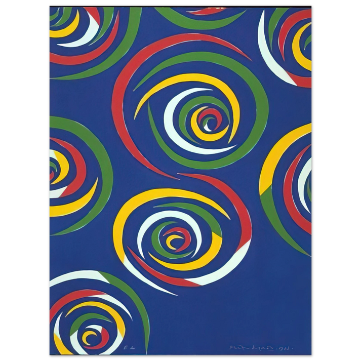 Piero Dorazio - Cercles de Nuit - 1992  75x100 cm / 30x40inches Fine Art Poster