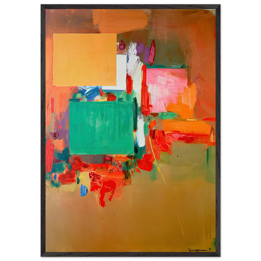 Song of the Nightingale - Hans Hofmann 70x100 cm / 28x40 inches Framed Art Print – Black Wooden Frame