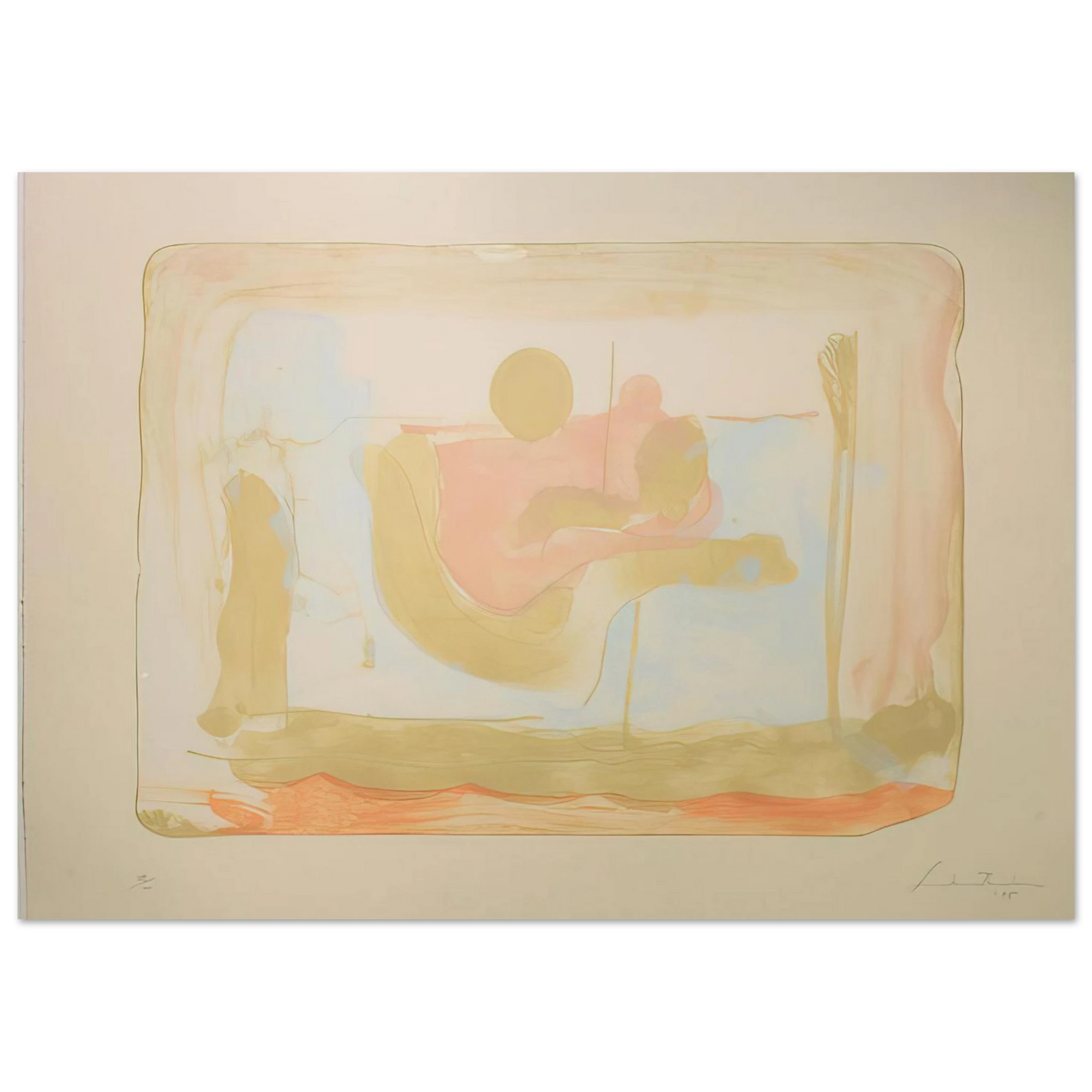Helen Frankenthaler - Reflections I - 1995 Wall art - 70x100 cm / 28x40 inches - Fine Art Poster-canvas - -