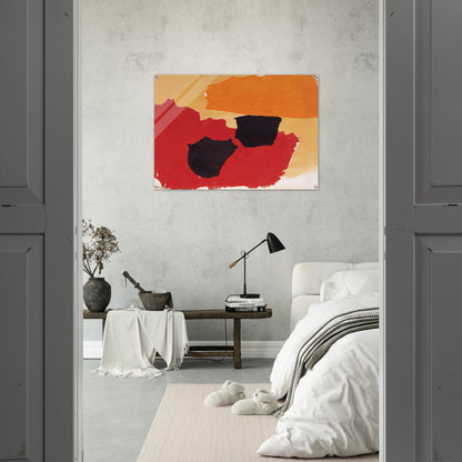 ORANGE RED BLACK 1962 - Esteban Vicente Acrylic Print - 70x100 cm / 28x40″ inches