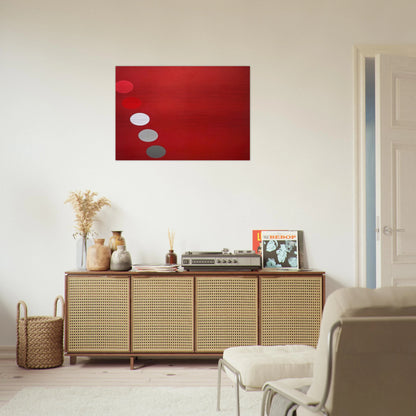 Phased Red - 1965 - Thomas Downing Brushed Aluminum Print - 70x100 cm / 28x40 inches | Thomas Downing Aluminum Print | Thomas Downing Prints
