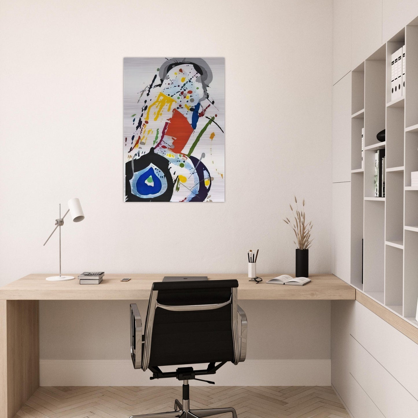 untitled  sfe081  - Sam Francis Brushed Aluminum Print - 70x100 cm / 28x40 inches | Sam Francis Aluminum Print | Sam Francis Prints