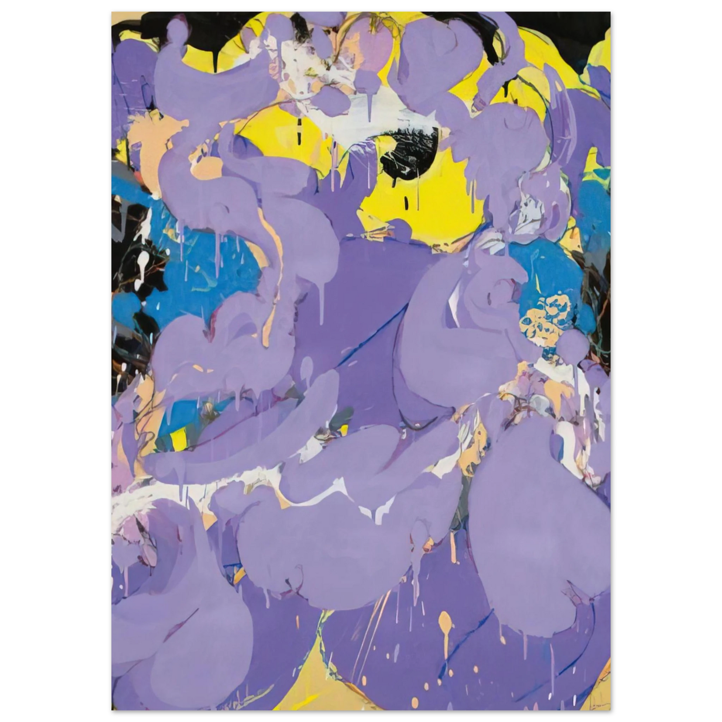 Helen Frankenthaler - Untitled - 1978 Wall art - 45x60 cm / 18x24 inches - Premium Wooden Framed Poster With Fine Art Paper-canvas - Black frame