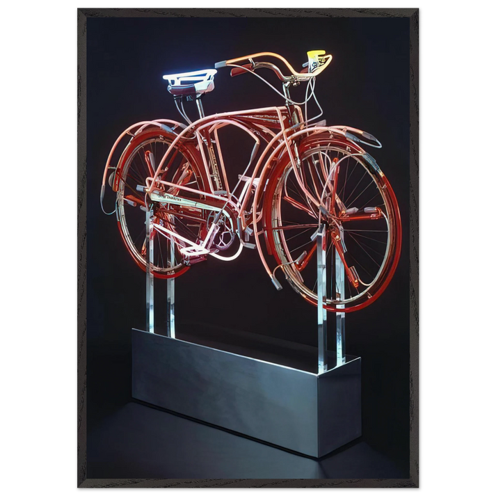 BICYCLOID IX 1994 - Robert Rauschenberg 70x100 cm / 28x40 inches Framed Art Print – Black Wooden Frame