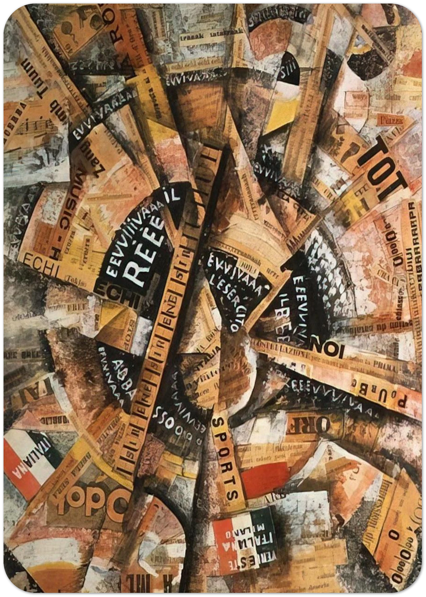 INTERVENTIONIST DEMONSTRATION PATRIOTIC HOLIDAY FREEWORD PAINTING 1914 1914 By Carlo Carra Pack of 10 Post Cards | Carlo Carra Post Cards | A6 (10.5 x 14.8 cm) - 4.1 x 5.8 inches