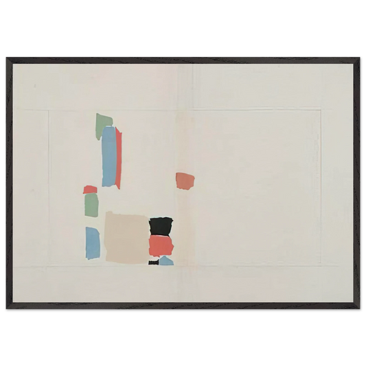 Abstract Composition - Lyrical Abstraction - Nicolas de Stael 70x100 cm / 28x40 inches Framed Art Print – Black Wooden Frame