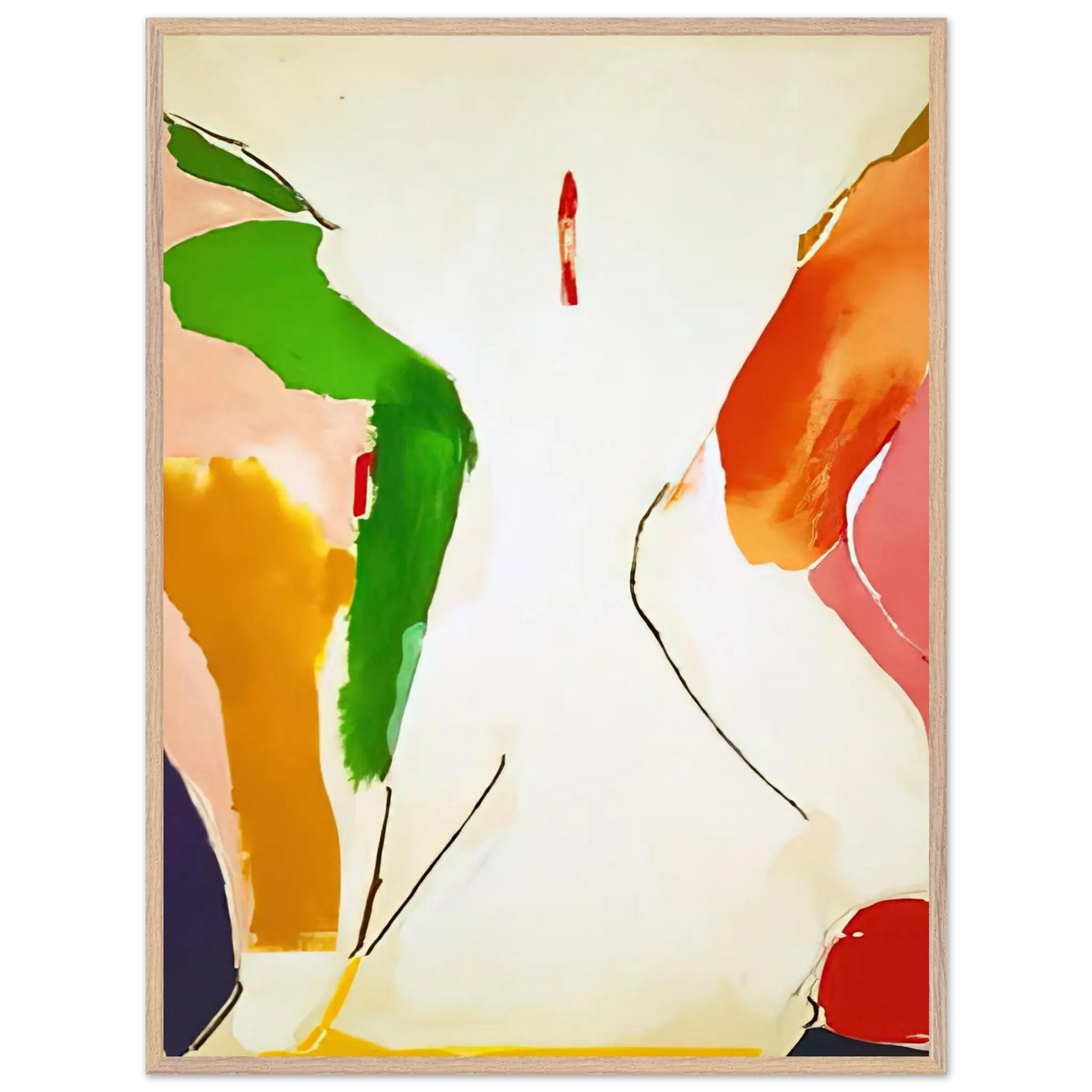Helen Frankenthaler - Living Edge - 1973 Wall art - A2 (42 x 59.4  cm) - Premium Wooden Framed Poster With Fine Art Paper - Black frame