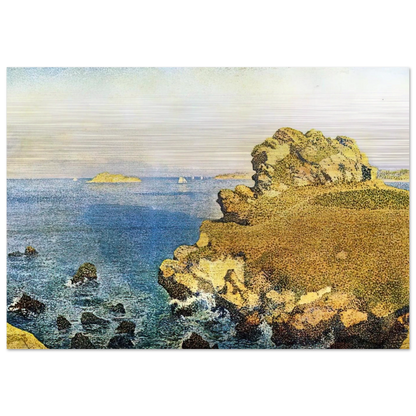 THE POINTE DE PER KIRIDEC AT ROSCOFF - Theo van Rysselberghe Brushed Aluminum Print - 70x100 cm / 28x40 inches | Theo van Rysselberghe Aluminum Print | Theo van Rysselberghe Prints