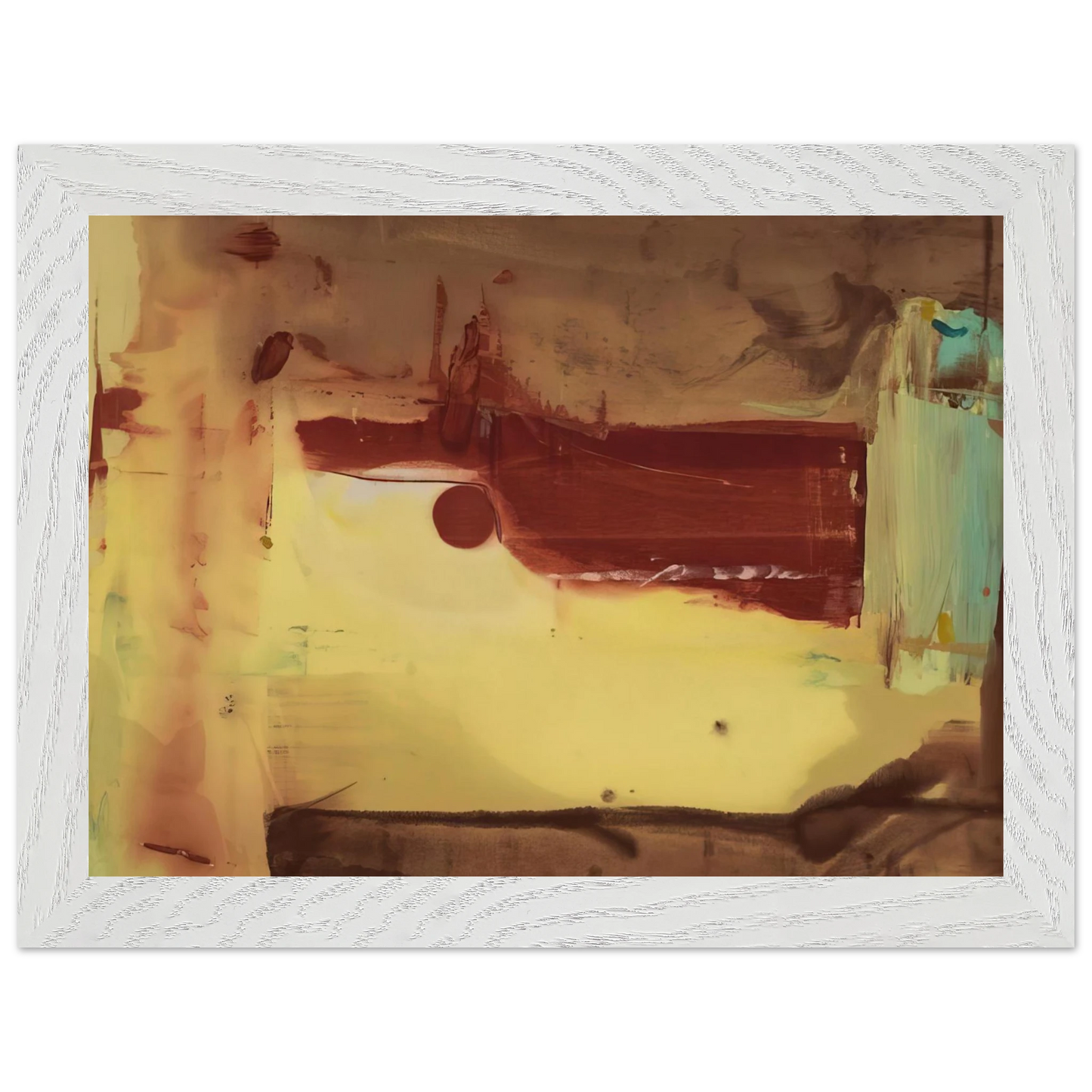 Helen Frankenthaler - Desert Pass - 1976 Wall art - 50x70 cm / 20x28 inches - Premium Wooden Framed Poster With Fine Art Paper-canvas - White frame