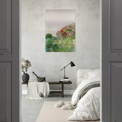 Field of Poppies, Isles of Shaos, Appledore - Childe Hassam Brushed Aluminum Print - 70x100 cm / 28x40 inches | Childe Hassam Aluminum Print | Childe Hassam Prints