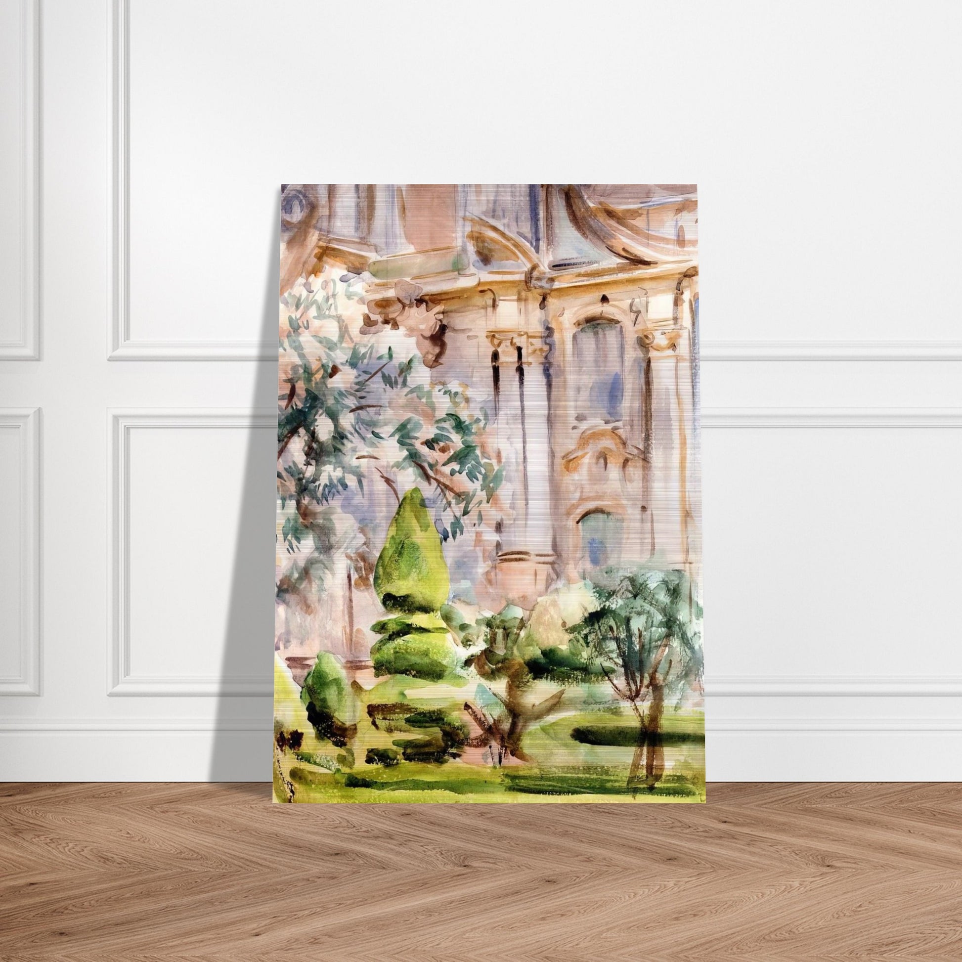 Palace and Gardens, Spain - John Singer Sargent Brushed Aluminum Print - 70x100 cm / 28x40 inches | John Singer Sargent Aluminum Print | John Singer Sargent Prints
