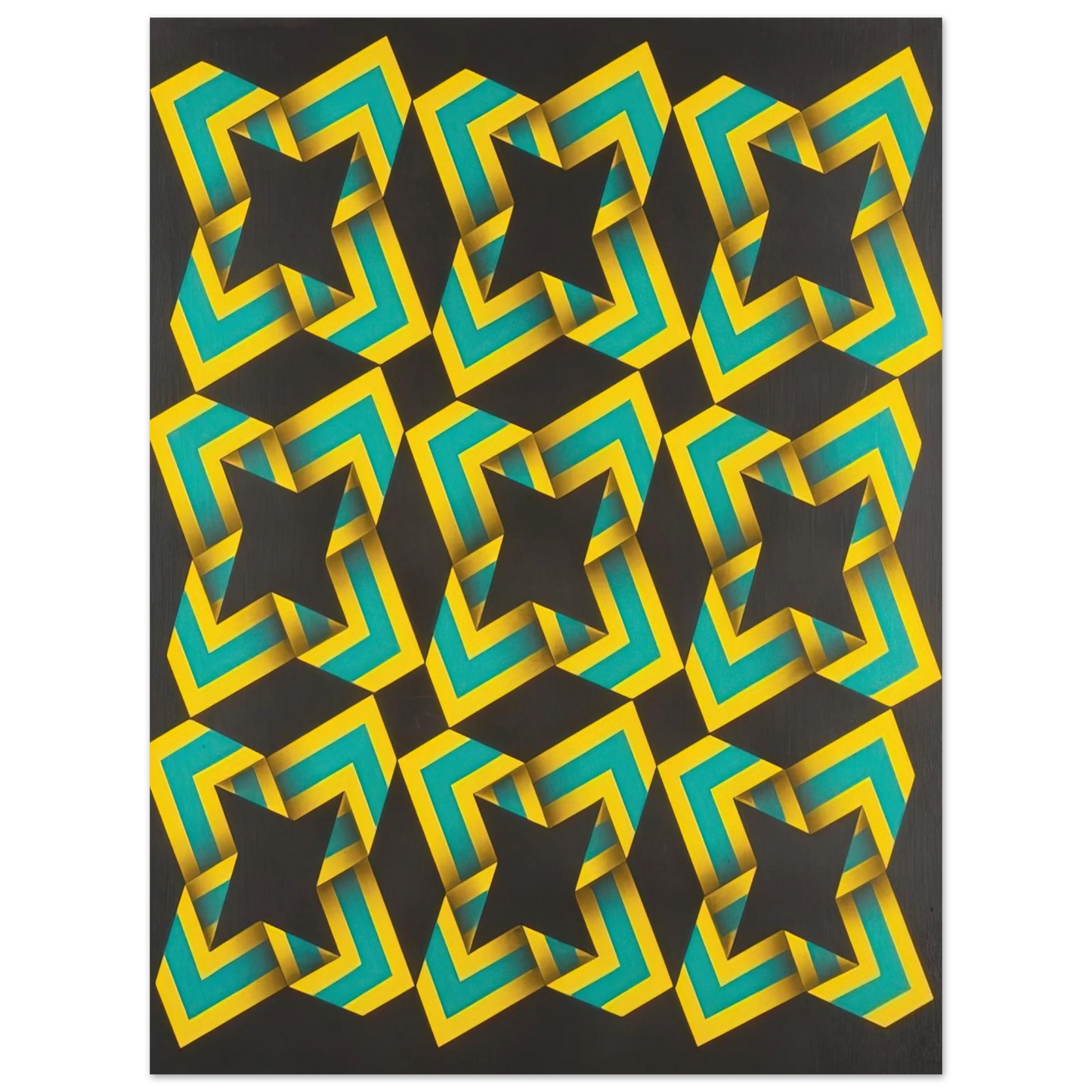 Omar Rayo - 9-Soles - 1967  75x100 cm / 30x40inches Fine Art Poster