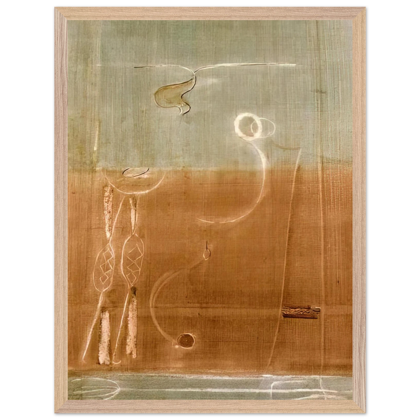 Mark Rothko - Aubade - 1944 Wall Art - 60x80 cm / 24x32 inches - Premium Wooden Framed Poster With Fine Art Paper-canvas - Black frame