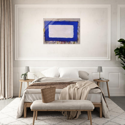 Blue Rectangle II - 1958 - Gene Davis Acrylic Print - 70x100 cm / 28x40″ inches | Gene Davis Wall Art | Gene Davis Prints