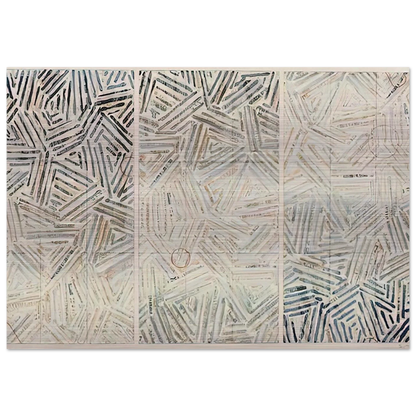 BETWEEN THE CLOCK AND THE BED 1989 - Jasper Johns Brushed Aluminum Print - 70x100 cm / 28x40 inches | Jasper Johns Aluminum Print | Jasper Johns Prints