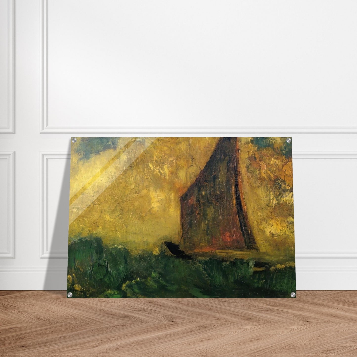 THE MYSTERIOUS BOAT - Odilon Redon Acrylic Print - 70x100 cm / 28x40″ inches