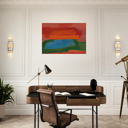NUMBER 2 1967 - Esteban Vicente Brushed Aluminum Print - 70x100 cm / 28x40 inches | Esteban Vicente Aluminum Print | Esteban Vicente Prints
