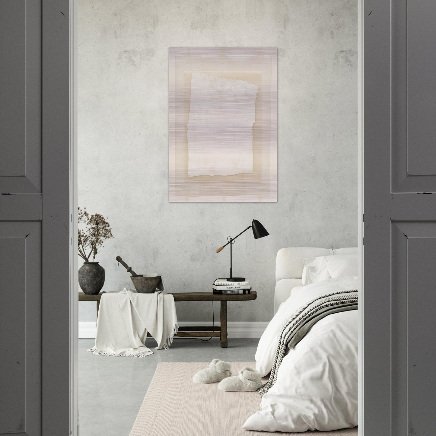 Surface Veil - Robert Ryman Brushed Aluminum Print - 70x100 cm / 28x40 inches | Robert Ryman Aluminum Print | Robert Ryman Prints